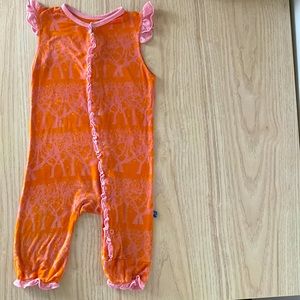 Kickee Pants- Print Ruffle Tank coverall